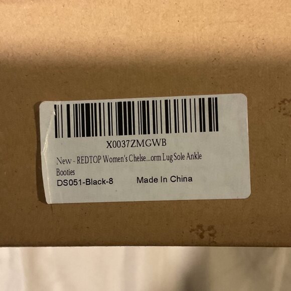 NWT Red Top Womens Black Leather Chelsea Boots lug sole ankle Chunky Size 8 NEW - Picture 10 of 11